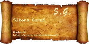 Sikora Gergő névjegykártya