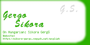 gergo sikora business card