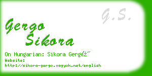 gergo sikora business card